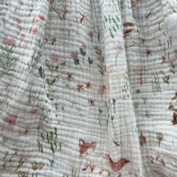 Elegant Baby MEADOW ORGANIC MUSLIN DRESS size 0 to 3 months . Boho confy soft - Picture 4 of 5